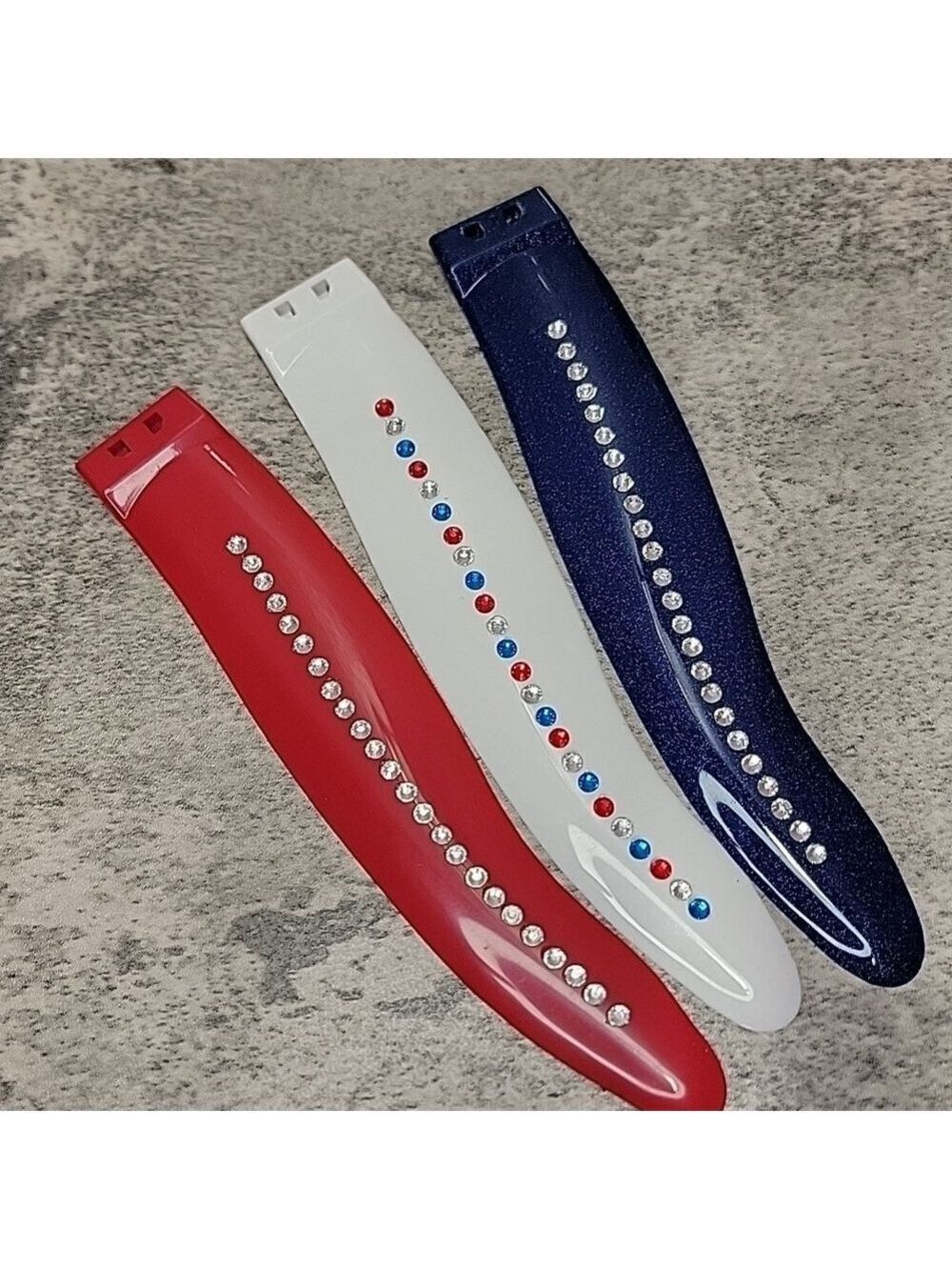 Rare Jeweled Red, White & Galaxy Blue Kit-Cat Klock LIMITED EDITION - Picture 15 of 16